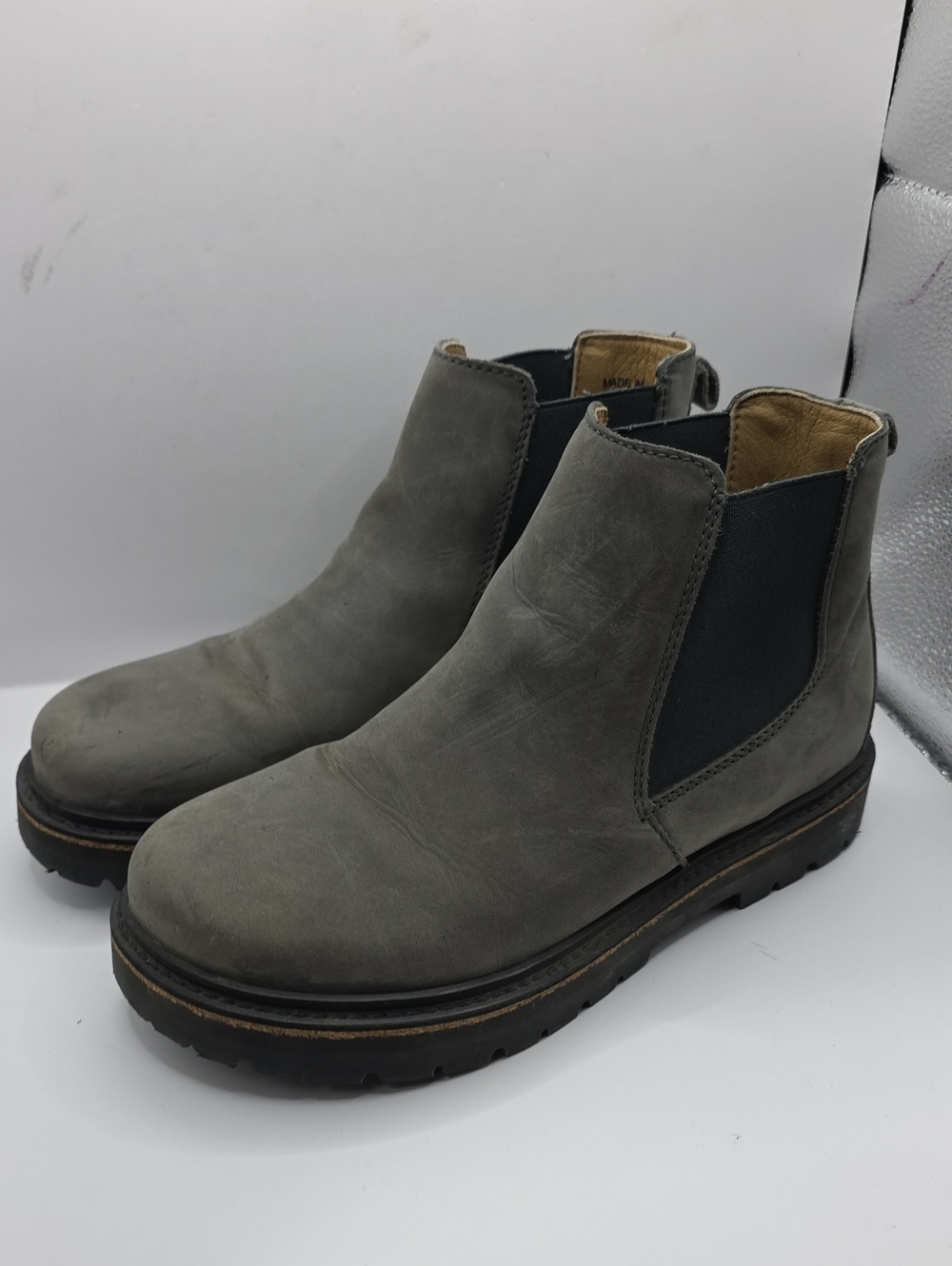 Birkenstock Stalon Leather Chelsea Men's Boots Graphite EU Size 38E